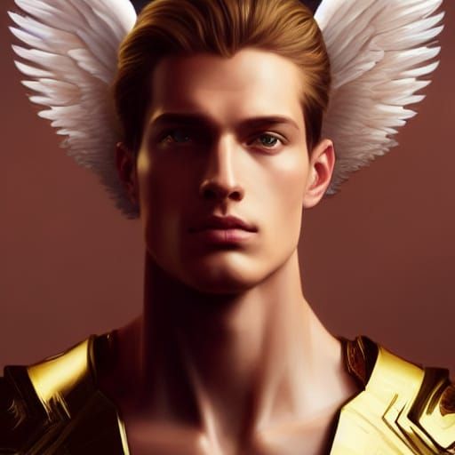 Angelic Prince of Heaven with Gold Accessories