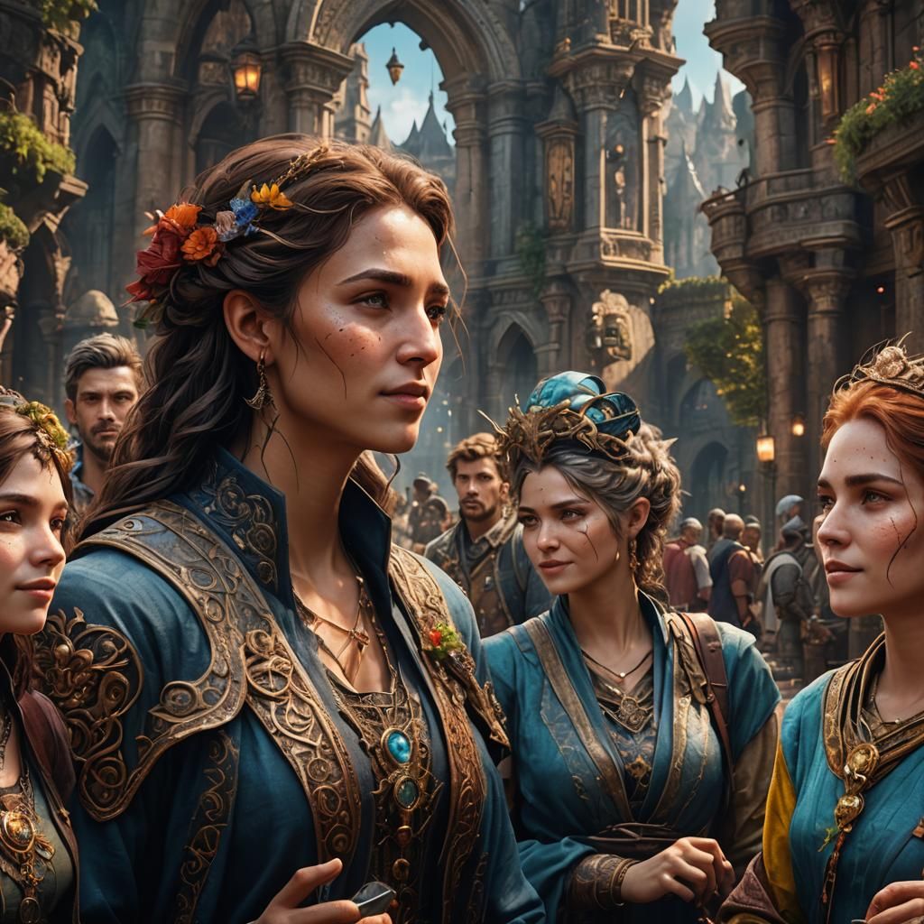 Pleasant Conversation Reflected in Matte Painting