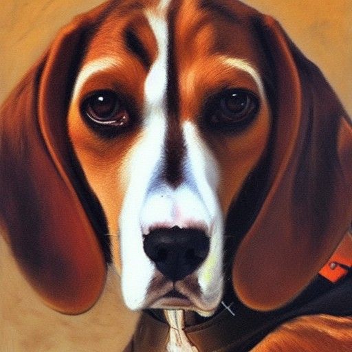 Beagle Outlaw: Oil Painting in Gurney Style