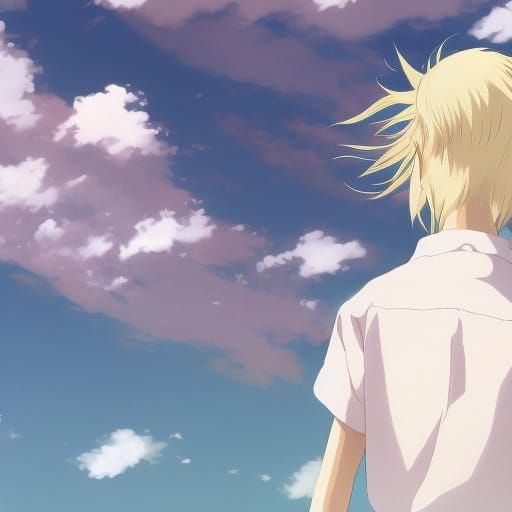 Blonde Anime Girl in Studio Ghibli Style