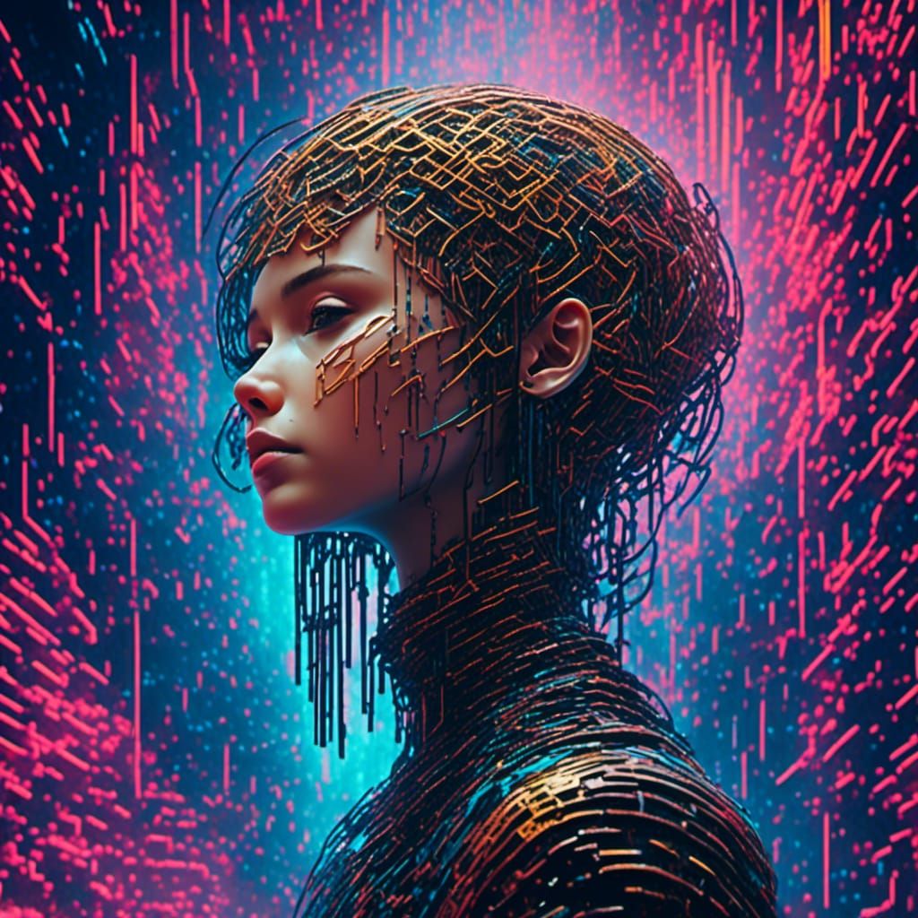 Interstellar Labyrinth: Hyperrealistic Splash Art