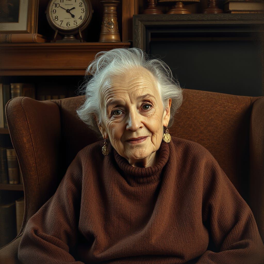 Aged Wisdom in Warm Lighting, Rembrandt-Inspired Portrait