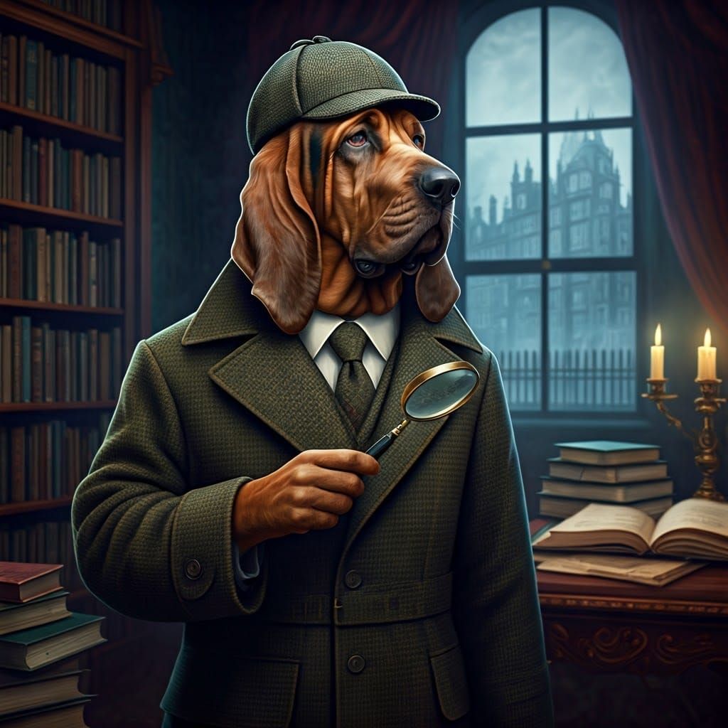 Canine Sleuth in Victorian Study