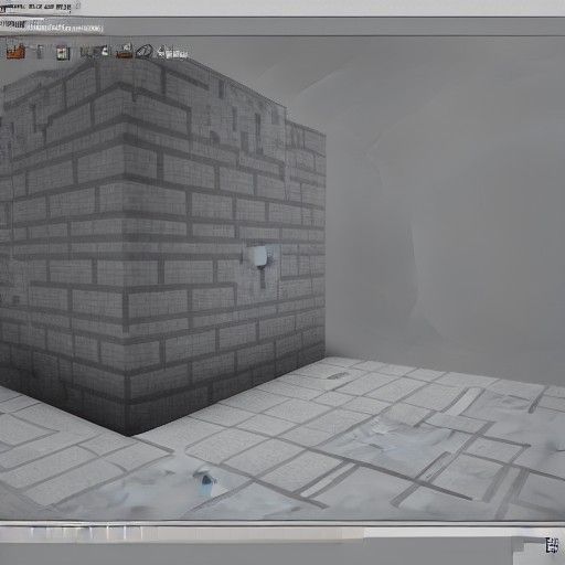 Minecraft Scene with 3D Shading and Depth