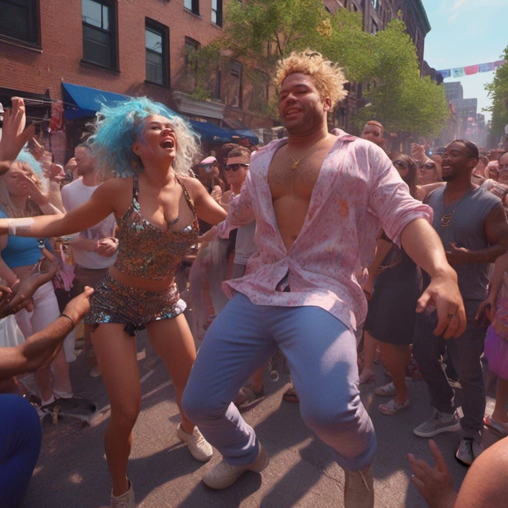 Boston Gay Pride Block Party: Digital Art Masterpiece