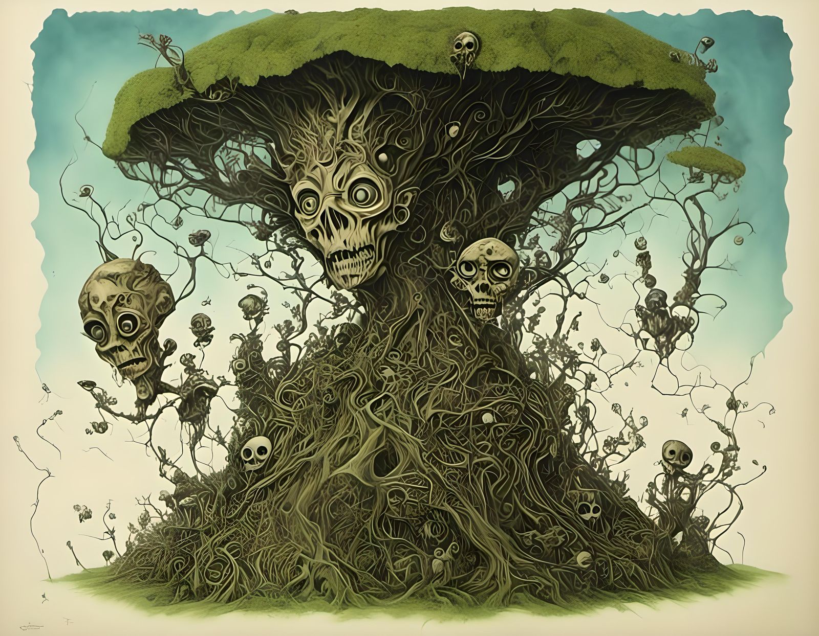 Goblin Children in a Surreal Victorian Forest