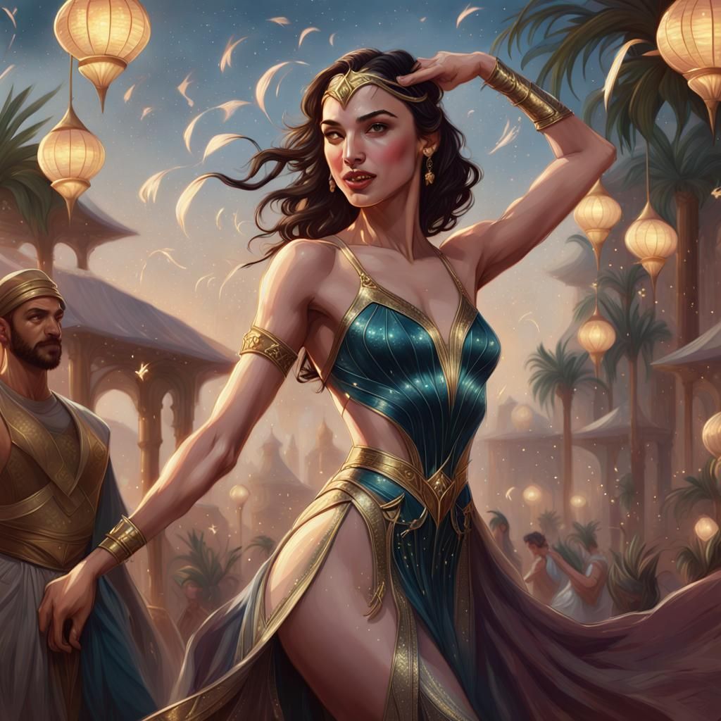 Gal Gadot as Princess Jasmine in Cosmic Style