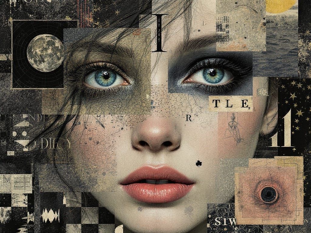 Dreamlike Digital Collage of Disassembled Thought