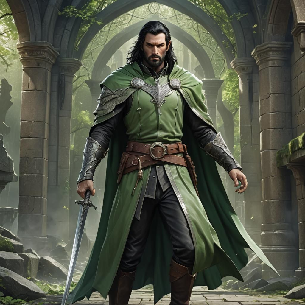 dnd human warrior/ blade warlock