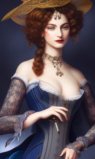 Stern Teacher Portrait in Digital Painting Style