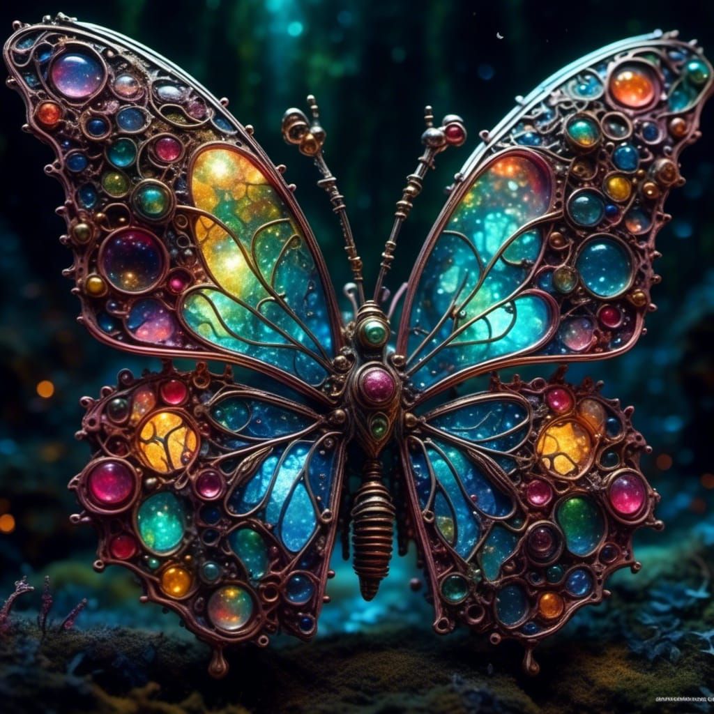 Bioluminescent Butterfly: A Fantasycore Masterpiece