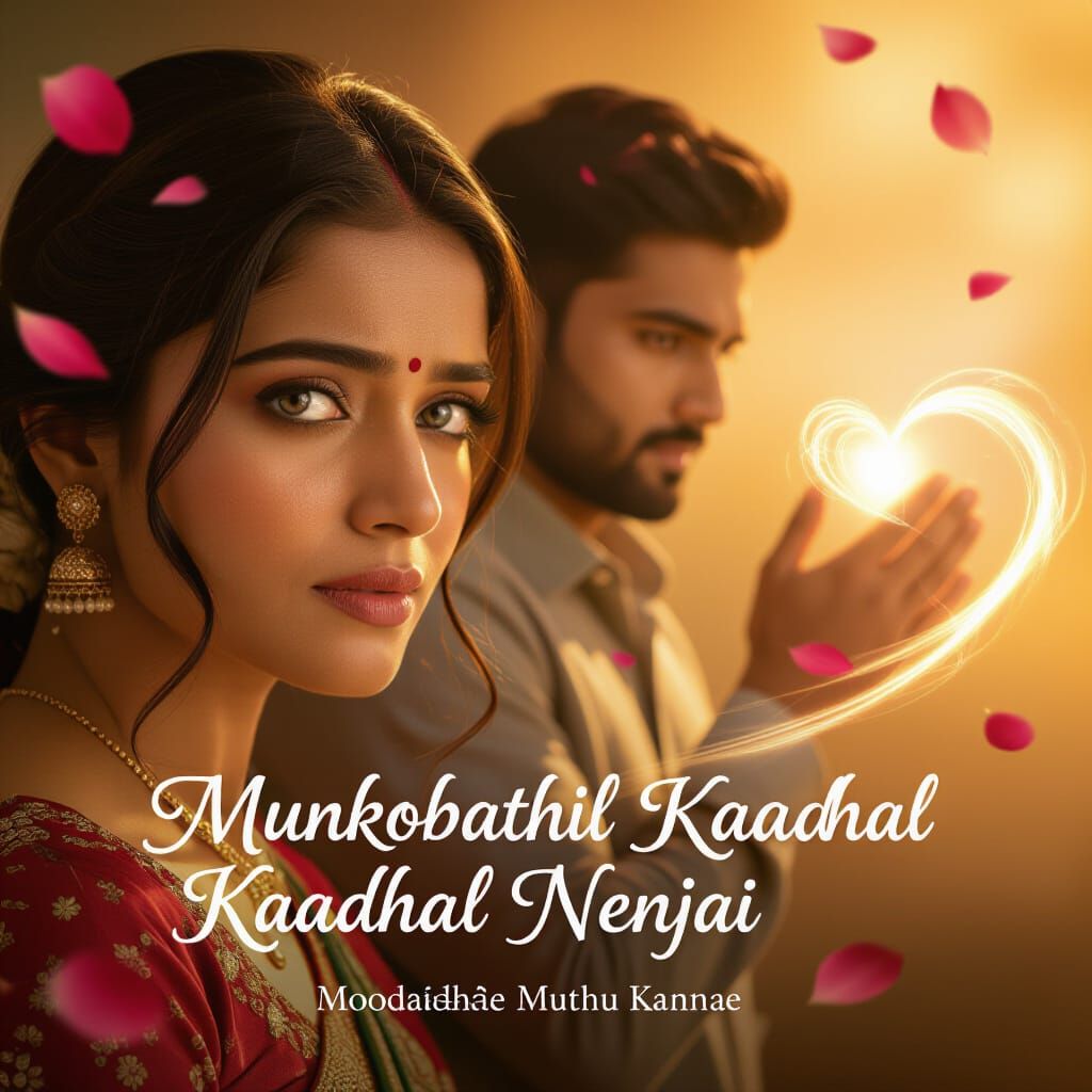 Emotional Portrait of South Asian Woman in Golden Light