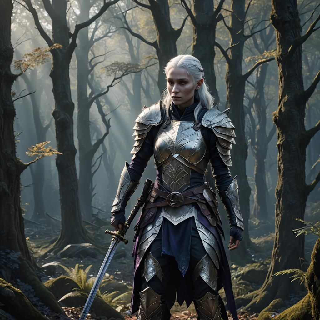 Rooney Mara as Drow Warrior in Mystical Forest