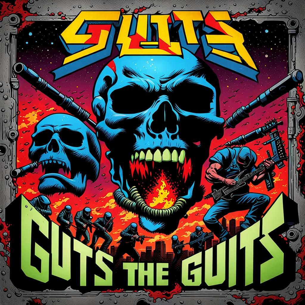 Thrash Metal Album Cover: Battlefield in 80s Style