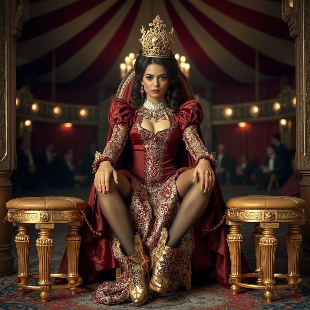 Amalia: Director of the Red Curtain in Dark Fantasy Style