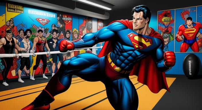 Superman in Epic Kickboxing Action