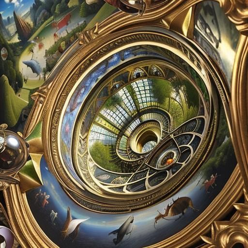 Detailed 3D Rendering: Garden of Earthly Delights