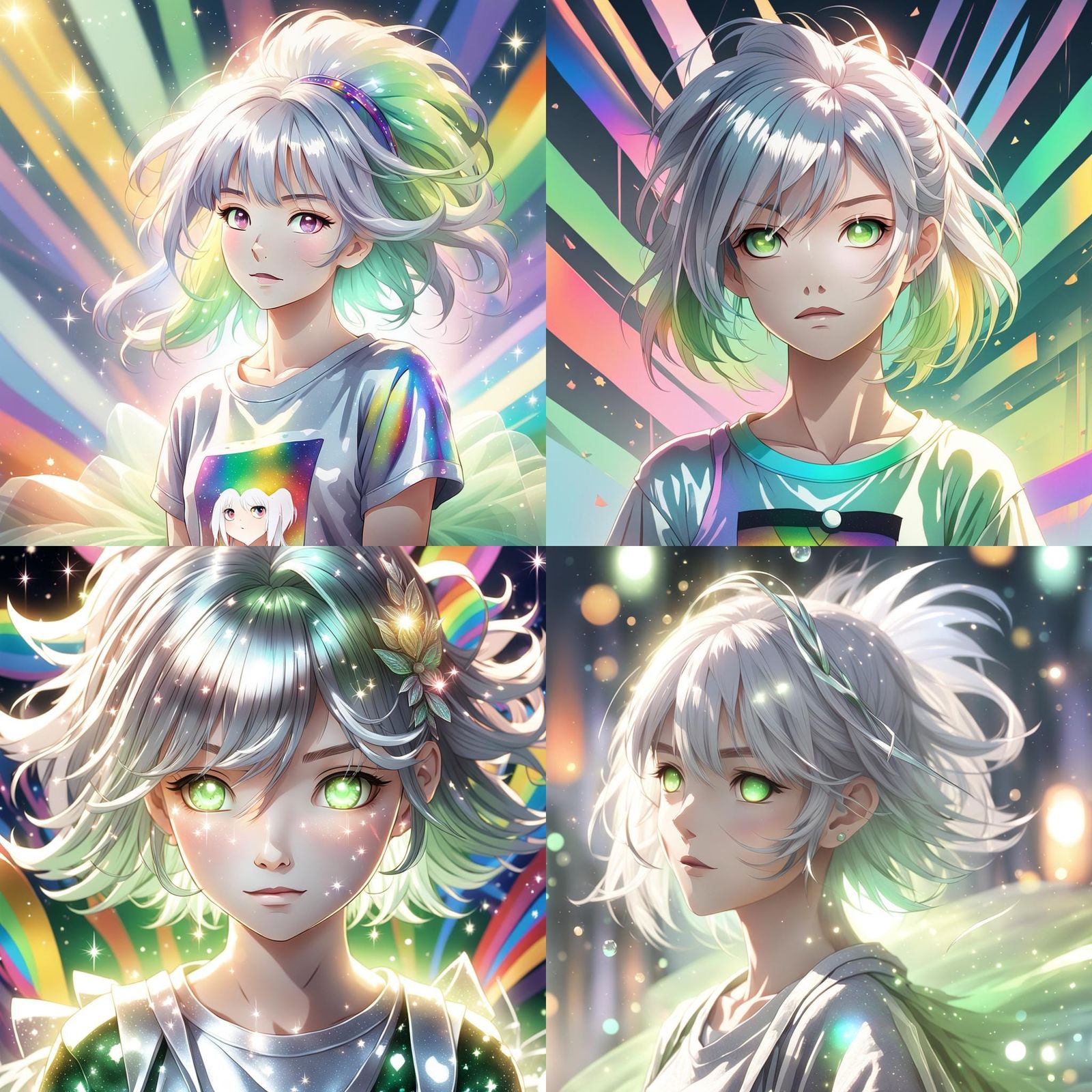 Silver-Haired Teen in Tutu: 3D Anime Art