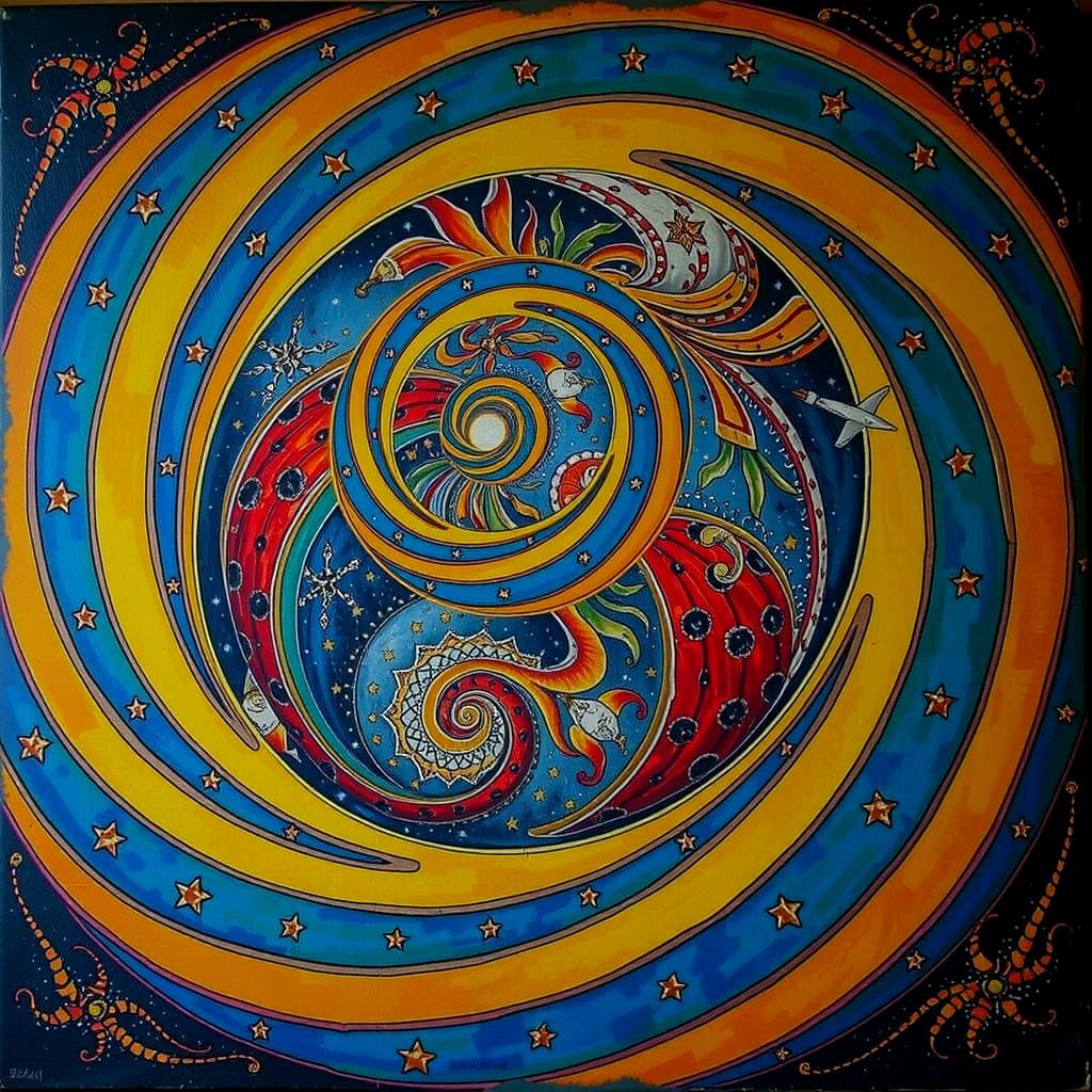 Dynamic Swirling Red Abstract Forms