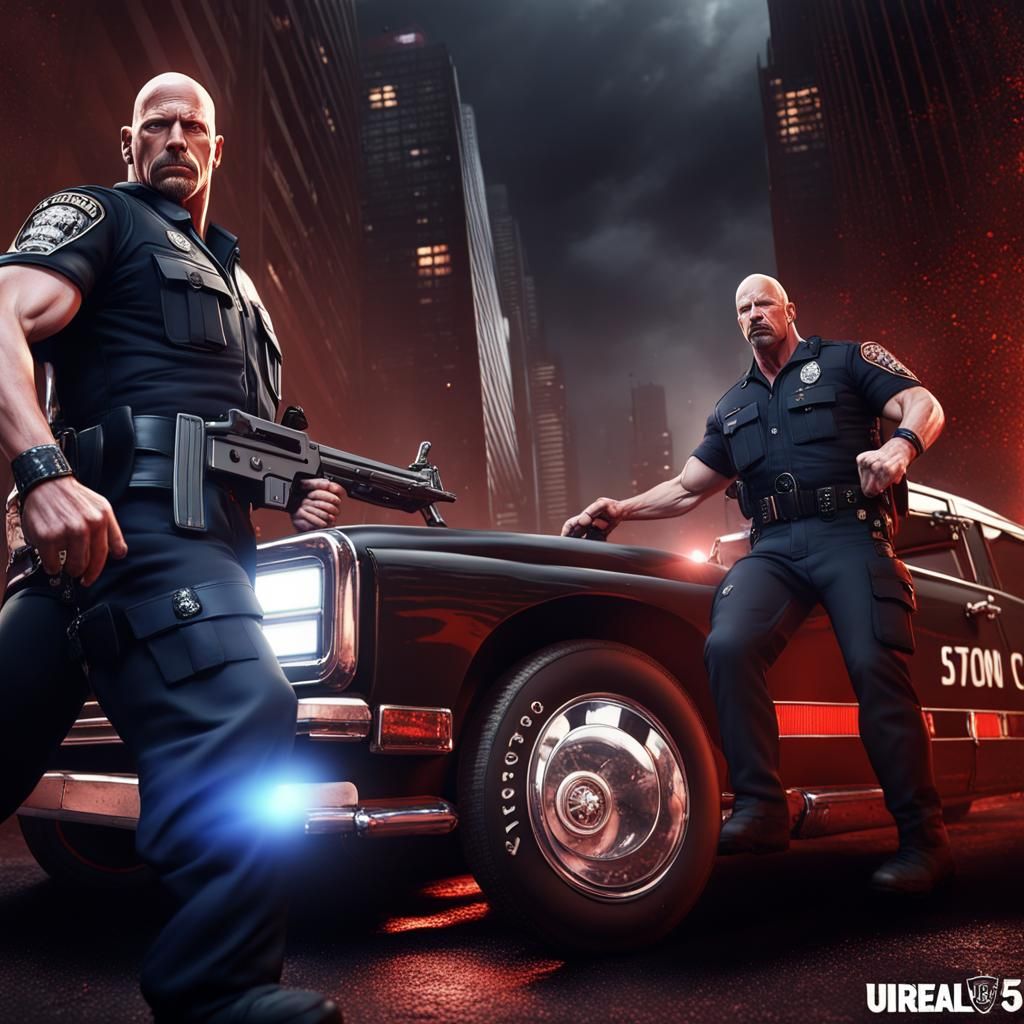 Stone cold steve austin as evil cop
