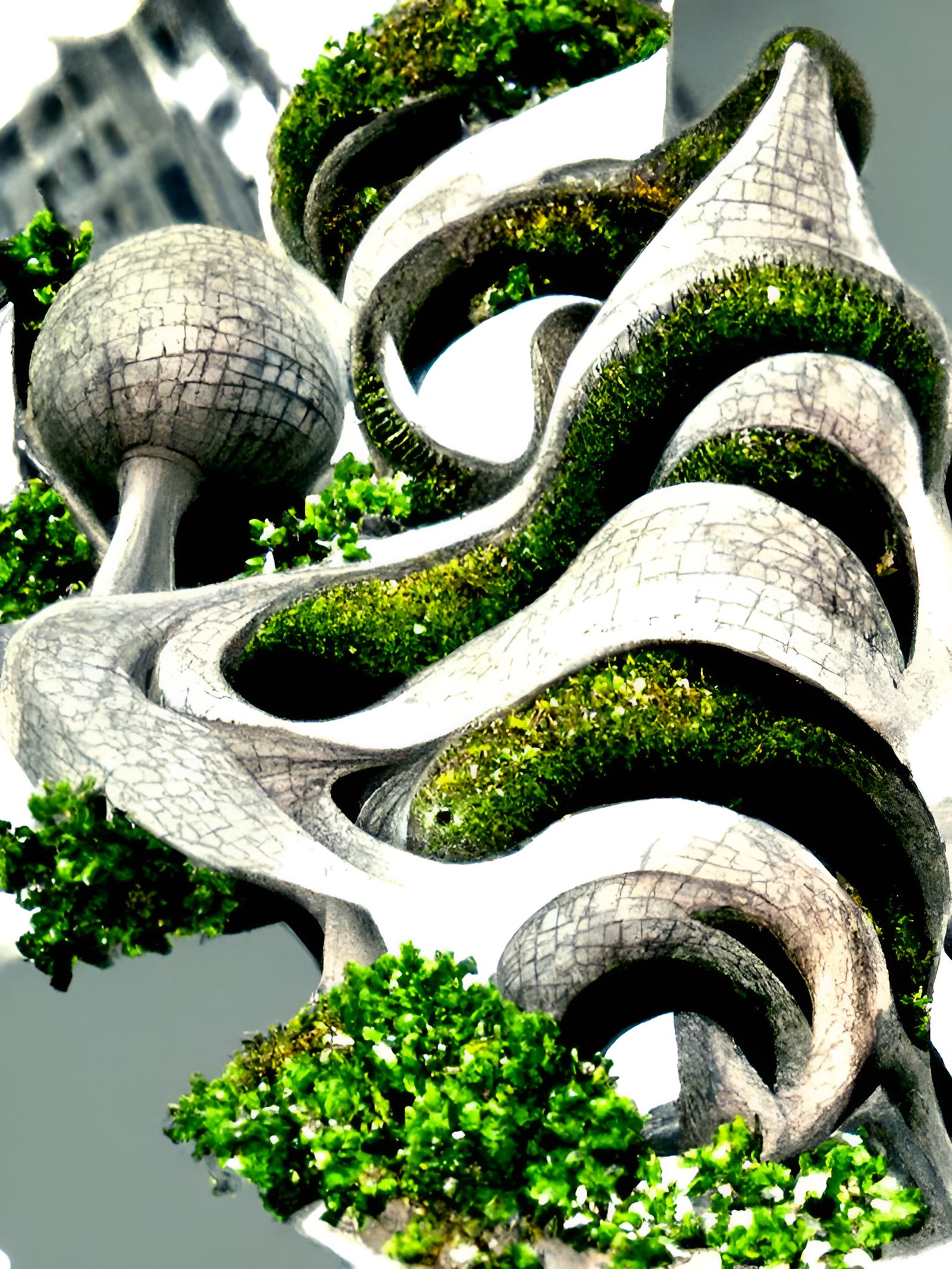 Photorealistic 3D Cities Growing on Pins