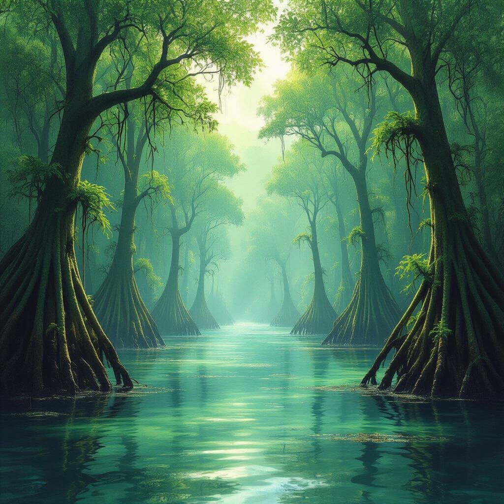 Fantasy Concept Art of Mangrove Crown Archipelago
