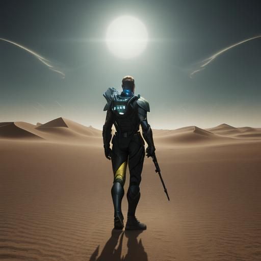 Paul Atreides in Arrakis Sandstorm: Digital Concept Art