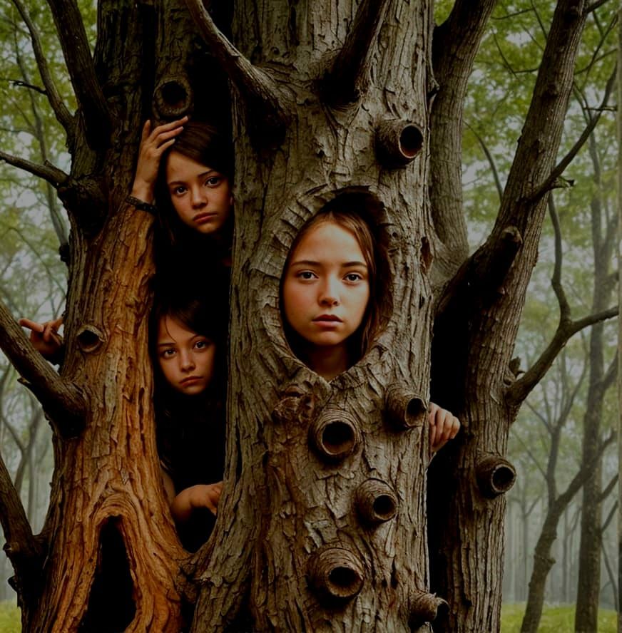 Surreal Hidden Figures Landscape in Photorealistic Style