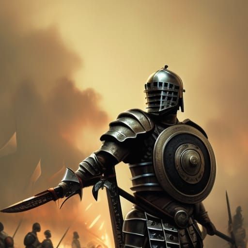 Roman Legionary in Dark Fantasy Heavy Armor