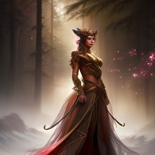 Beautiful Woman Portrait in Rococo Style