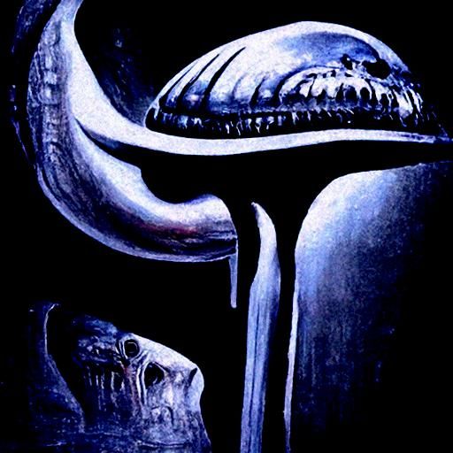 Biomechanical Dreamscape in Oil Painting Style