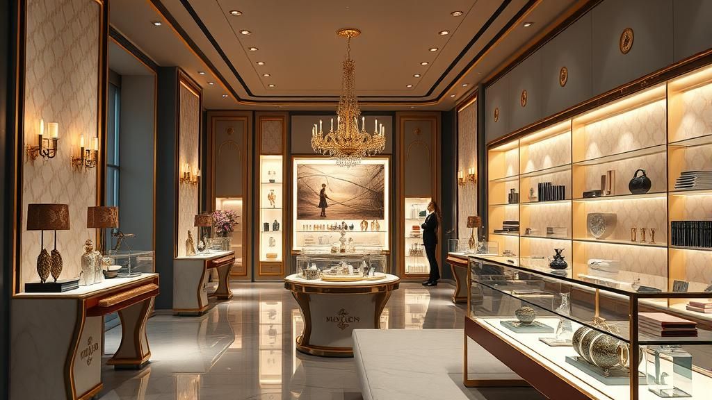 Opulent Interior: Luxurious Accessories in Golden Light