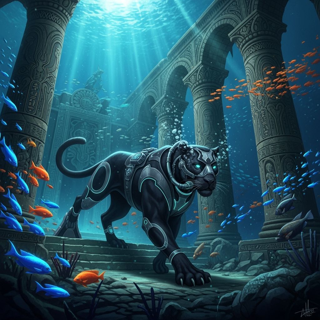 Panther Scuba Diving in Sunken Temple