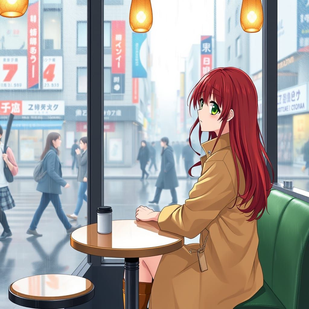 Sitting at the Cafe watching the rain 🌧️ 🫖☕