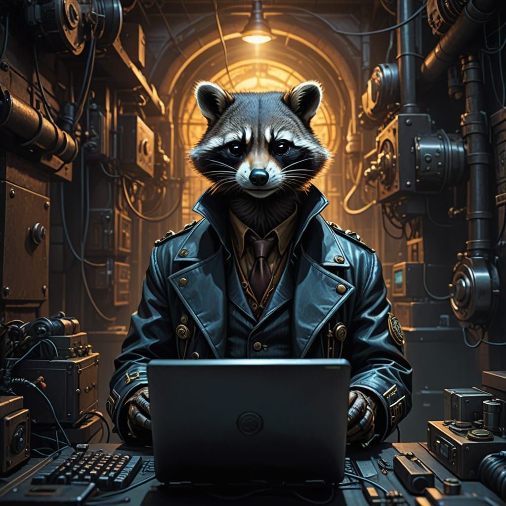 Tech-savvy Raccoon