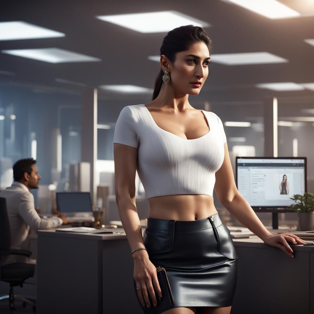 Kareena Kapoor Khan in Office, Fantasy Concept Art