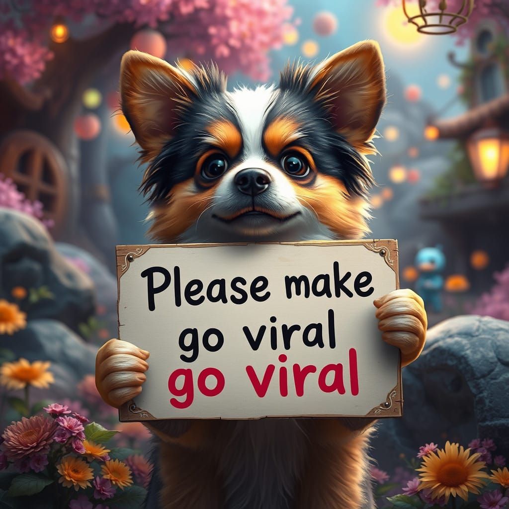 Whimsical Canine in Viral Plea