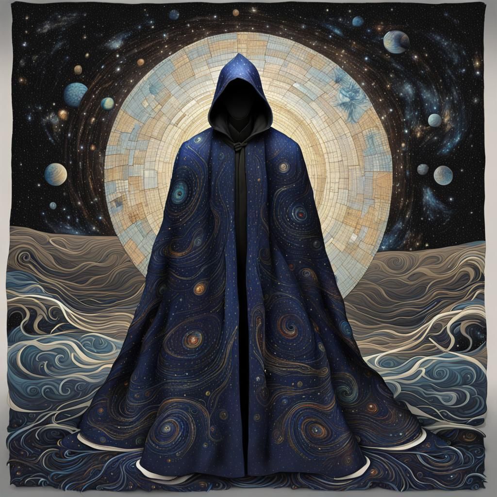 Cosmic Being Wields Chaos in Digital Art