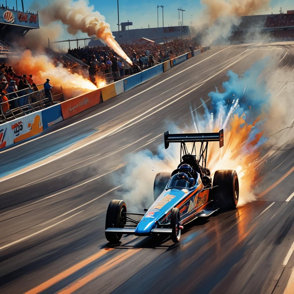 Dynamic Top Fuel Dragster Concept Art
