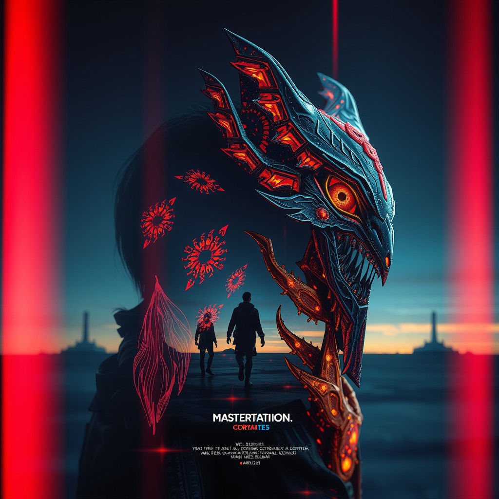 Fantastical Double Exposure Matte Painting in Deep Color