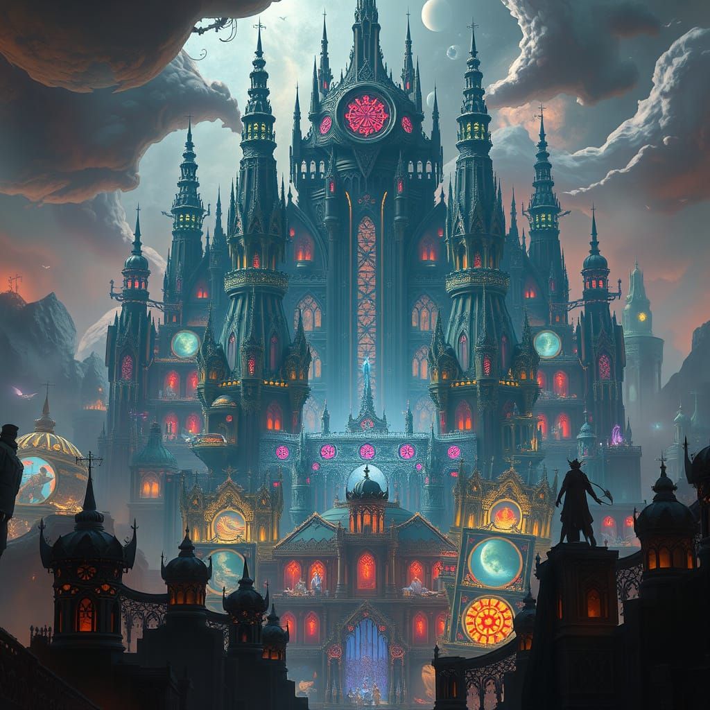 Mystical Phantom Metropolis in Surreal Style