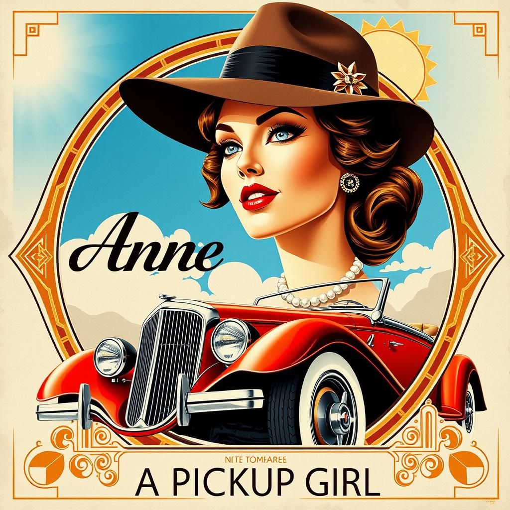 Vintage Art Deco Movie Poster of Anne