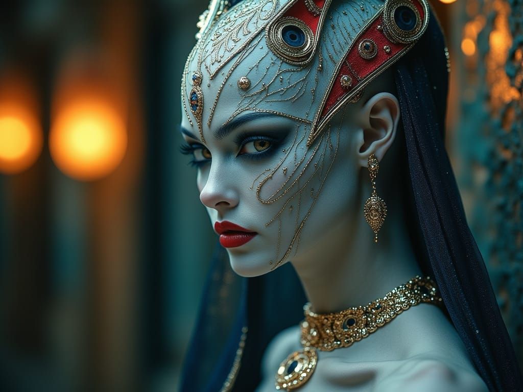 Surreal Museum Exhibit of Human Evolution