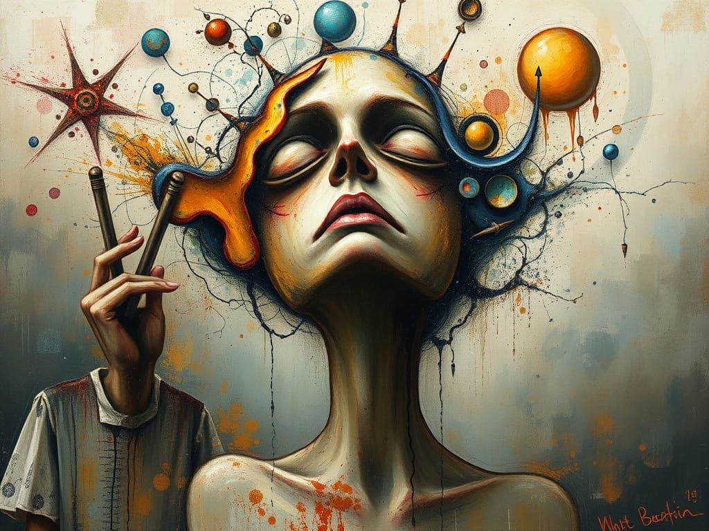 Surreal Oil Painting of Ethereal Whimsy