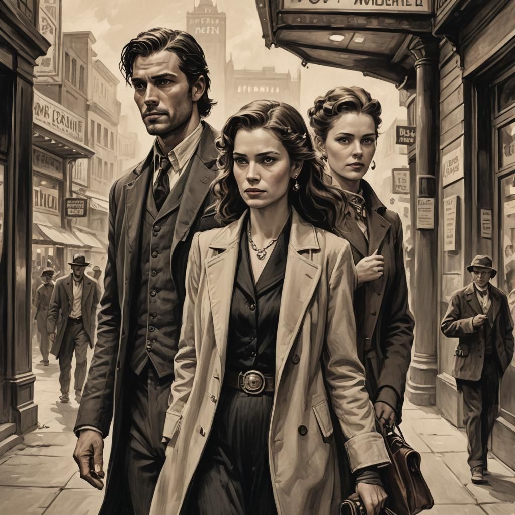 Handsome Couple Leaving a Movie Theater