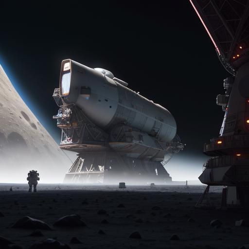 Moon Space Station in Aardman Animation Style