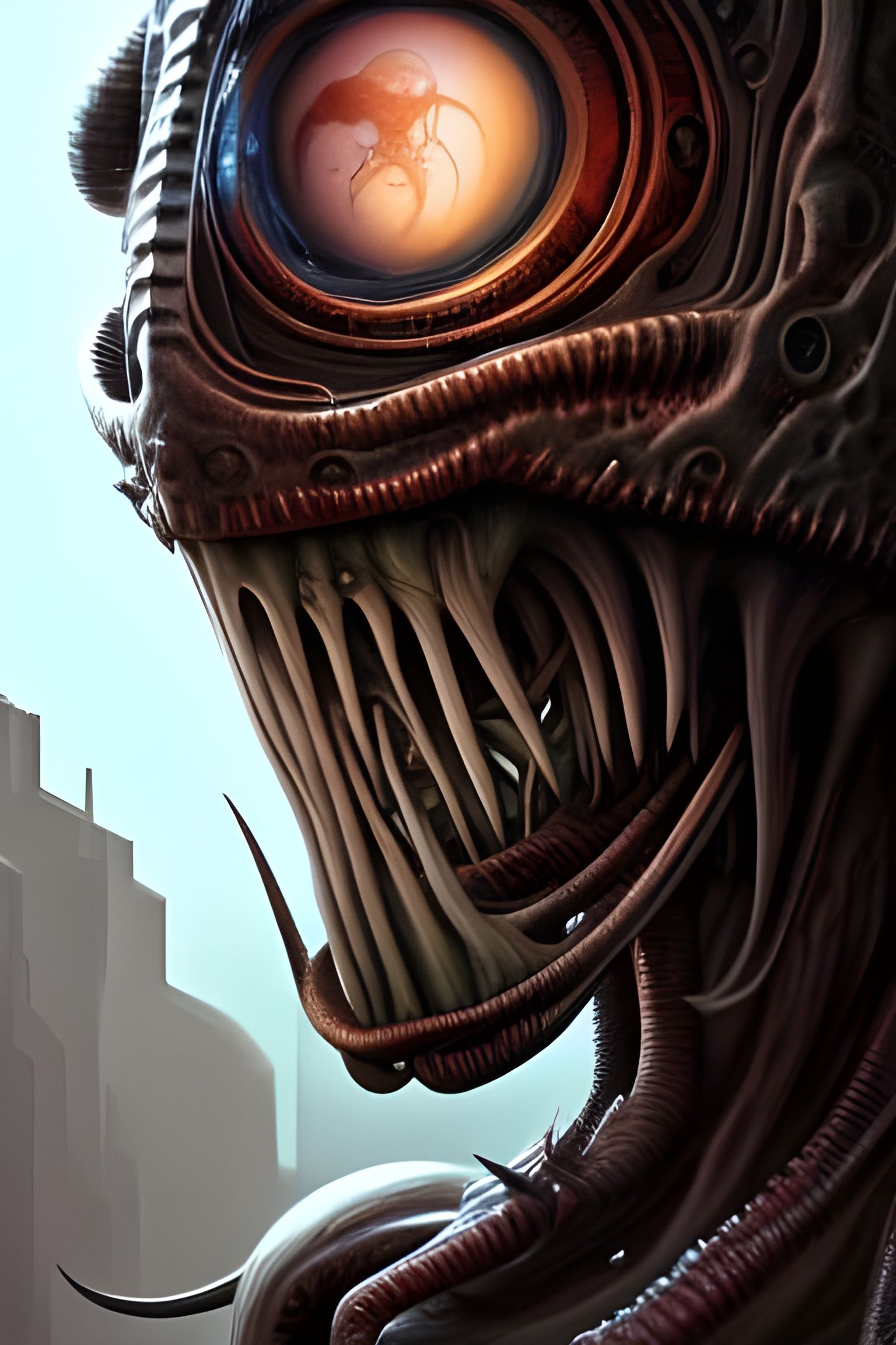 Sci-Fi Eldritch Abomination Portrait in 3D Digital Art