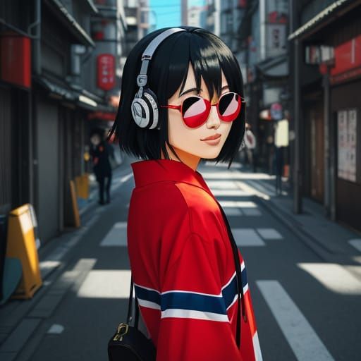 Chihiro in Studio Ghibli Style, Vibrant Anime Portrait with ...