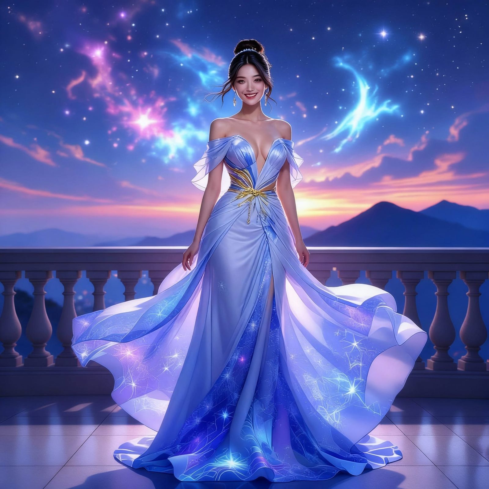 Graceful Smile Captured in AI Art