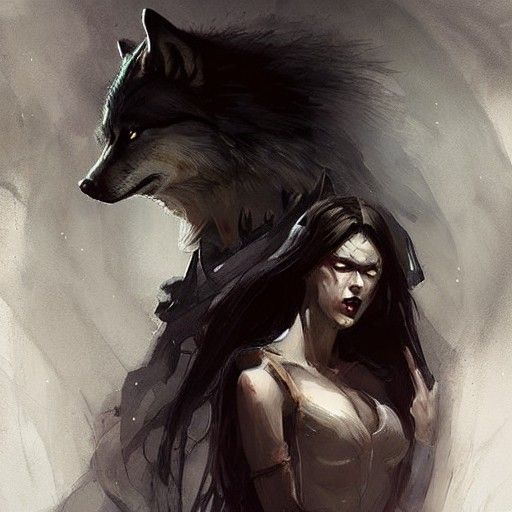 Wolf Guardian Protecting Sleeping Queen
